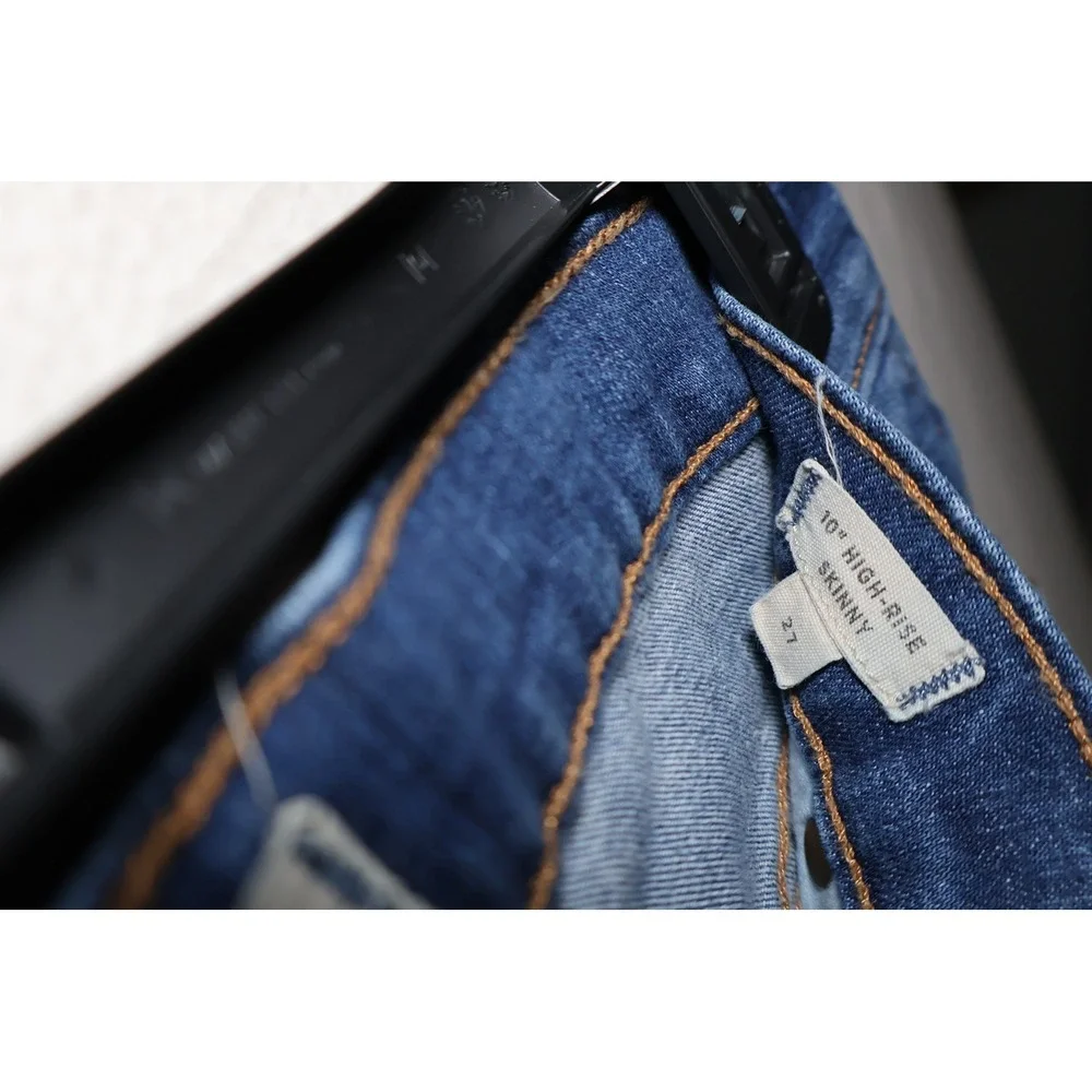 Madewell 10 High-Rise Skinny women's Jeans Blue Button Fly‎ Size 27